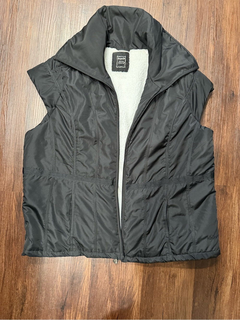 Three Hearts Women’s Black Insulated Vest with wSherpa Lining